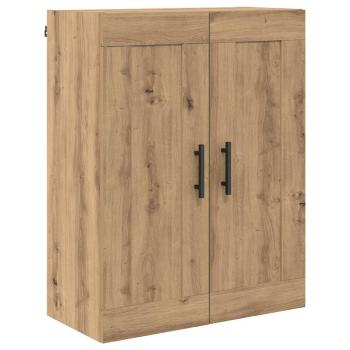 Highboard 2 pcs Artisan-Eiche Engineered Wood und Glas