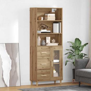 ARDEBO.de - Highboard Artisan-Eiche 69,5 x 32,5 x 180 cm Holzwerkstoff