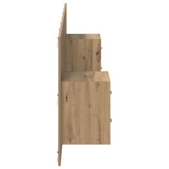 Kopfteil mit Schrank 3 Stk. Artisan-Eiche Holzwerkstoff