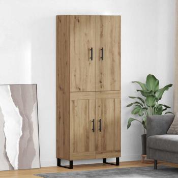 ARDEBO.de - Highboard 2 pcs Artisan-Eiche Engineered Wood und Glas