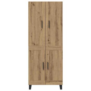 Highboard 2 pcs Artisan-Eiche Engineered Wood und Glas