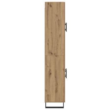 Highboard 2 pcs Artisan-Eiche Engineered Wood und Glas