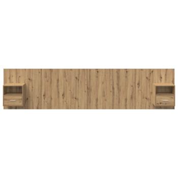 Kopfteil mit Schrank 3 pcs Artisan-Eiche Holzwerkstoff
