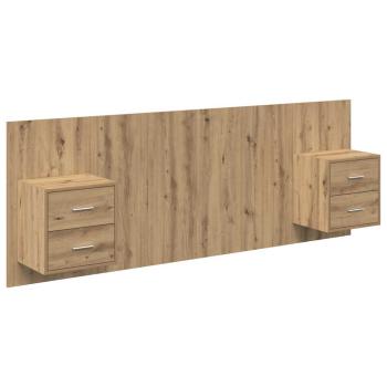 Kopfteil mit Schrank 3 pcs Artisan-Eiche Holzwerkstoff
