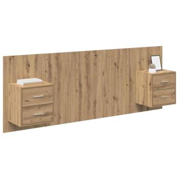 Kopfteil mit Schrank 3 pcs Artisan-Eiche Holzwerkstoff