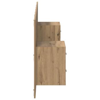 Kopfteil mit Schrank 3 Stk. Artisan-Eiche Holzwerkstoff