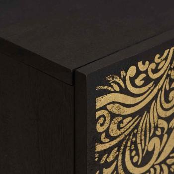 Nachttisch mit Tür 2 pcs Schwarz 40 x 33 x 46 cm