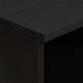 TV-Schränk mit Regal Schwarz 70 x 33 x 46 cm Massivholz Mango