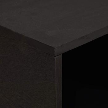 Couchtisch Schwarz 80 x 50 x 40 cm Massivholz Mango