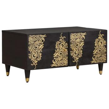 ARDEBO.de - Couchtisch Schwarz 80 x 50 x 40 cm Massivholz Mango