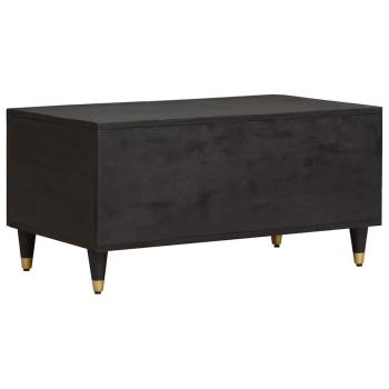 Couchtisch Schwarz 80 x 50 x 40 cm Massivholz Mango