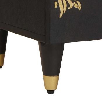 Nachttisch 2 pcs Schwarz 40 x 33 x 46 cm Massivholz Mango