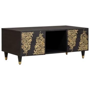 ARDEBO.de - Couchtisch Schwarz 100 x 54 x 40 cm Massivholz Mango