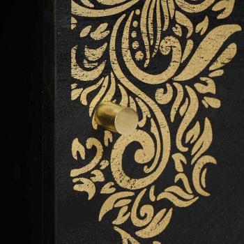 Couchtisch Schwarz 100 x 54 x 40 cm Massivholz Mango