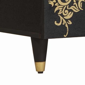 Couchtisch Schwarz 100 x 54 x 40 cm Massivholz Mango