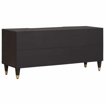 TV-Schränk mit Regal Schwarz 105 x 33 x 46 cm Massivholz Mango