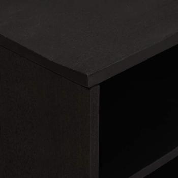 TV-Schränk mit Regal Schwarz 80 x 33 x 46 cm Massivholz Mango