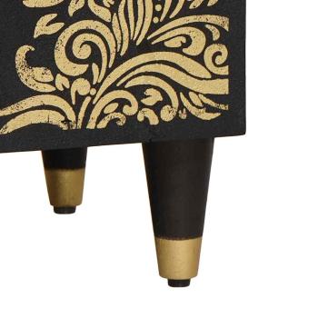 TV-Schränk mit Regal Schwarz 80 x 33 x 46 cm Massivholz Mango