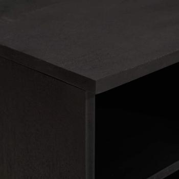 TV-Schränk mit Regal Schwarz 80 x 33 x 46 cm Massivholz Mango