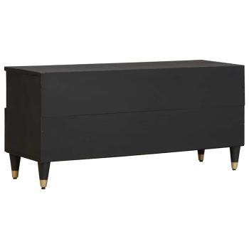 TV-Schränk Schwarz 100 x 33 x 46 cm Massivholz Mango