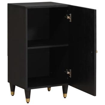 Sideboard mit Regal Schwarz 40 x 33 x 75 cm Massivholz Mango