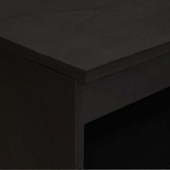 Sideboard mit Regal Schwarz 60 x 33 x 75 cm Massivholz Mango