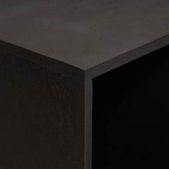 Sideboard mit Regal Schwarz 80 x 33 x 75 cm Massivholz Mango