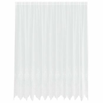 Spitzenvorhang mit Vorhängen Weiß 300 x 245 cm Polyester
