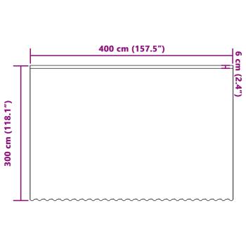 Spitzenvorhang mit Vorhängen Weiß 400 x 300 cm Polyester