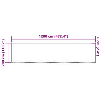 Spitzenvorhang mit Vorhängen Weiß 1200 x 280 cm Polyester