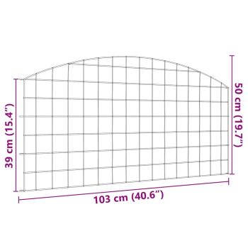 Teichzaun Set 5 pcs Grün 100 x 50 cm Stahl