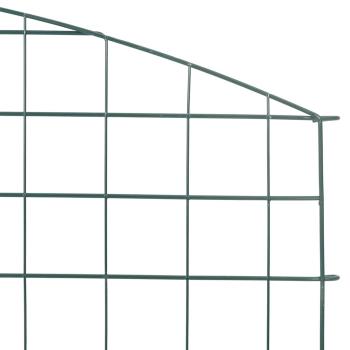 Teichzaun Set 5 stk. 100 x 50 cm Stahl Grün