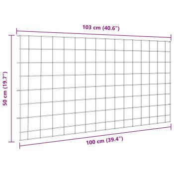 Teichzaun Set 5 pcs Grün 100 x 50 cm Stahl