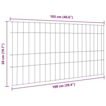 Teichzaun Set 5 pcs Grün 100 x 50 cm Stahl