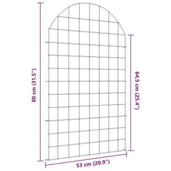 Teichzaun Set 8 pcs Grün 50 x 80 cm Stahl