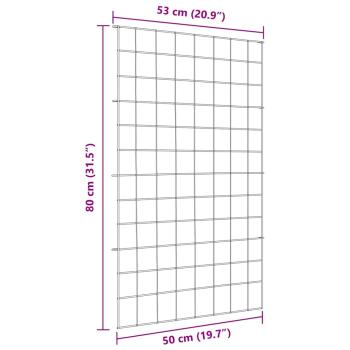Teichzaun Set 8 pcs Grün 50 x 80 cm Stahl