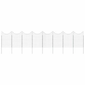 Teichzaun Set 8 pcs Grün 50 x 80 cm Stahl