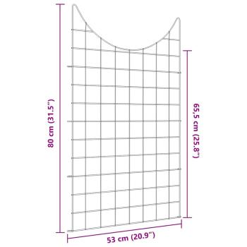 Teichzaun Set 8 pcs Grün 50 x 80 cm Stahl