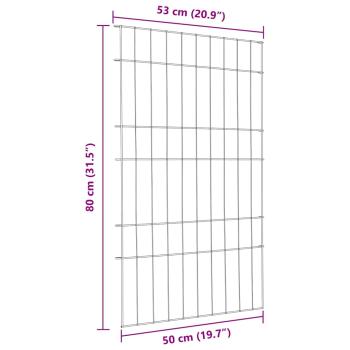 ARDEBO.de - Teichzaun Set 8 pcs Grün 50 x 80 cm Stahl
