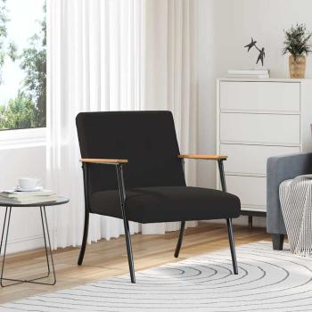 ARDEBO.de - Sessel Schwarz 59 x 75 x 78 cm Lockiger wollähnlicher Stoff