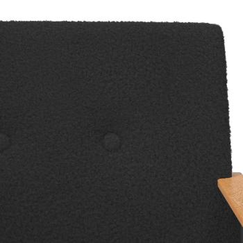Sessel Schwarz 59 x 75 x 78 cm Lockiger wollähnlicher Stoff