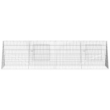 Hasenkäfig Silber 215 x 55 x 55 cm Verzinkter Stahl