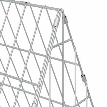 Hasenkäfig Silber 215 x 55 x 55 cm Verzinkter Stahl