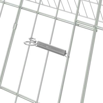 Hasenkäfig Silber 215 x 100 x 85 cm Verzinkter Stahl