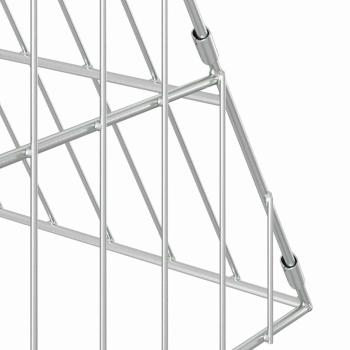 Hasenkäfig Silber 215 x 100 x 85 cm Verzinkter Stahl