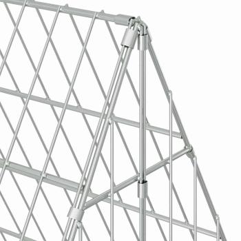 Hasenkäfig Silber 215 x 100 x 85 cm Verzinkter Stahl