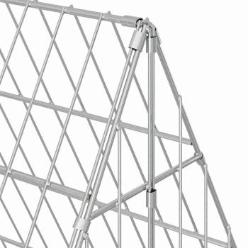 Hasenkäfig Silber 430 x 100 x 85 cm Verzinkter Stahl