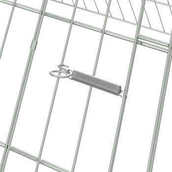 Hasenkäfig Silber 215 x 100 x 85 cm Verzinkter Stahl