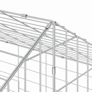 Hasenkäfig Silber 400 x 78 x 78 cm Verzinkter Stahl