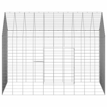 Hasenkäfig Silber 400 x 78 x 78 cm Verzinkter Stahl